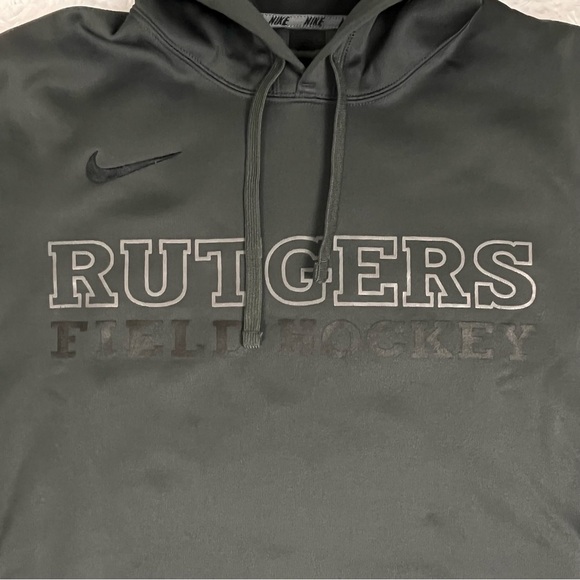 Nike Therma Fit Hoodie Rutgers Field Hockey. Grey Black Size S - Picture 4 of 9